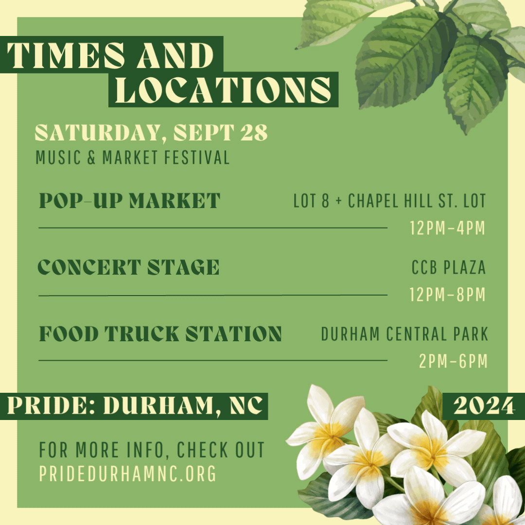 PrideDurhamNC2024_Times&Locations
